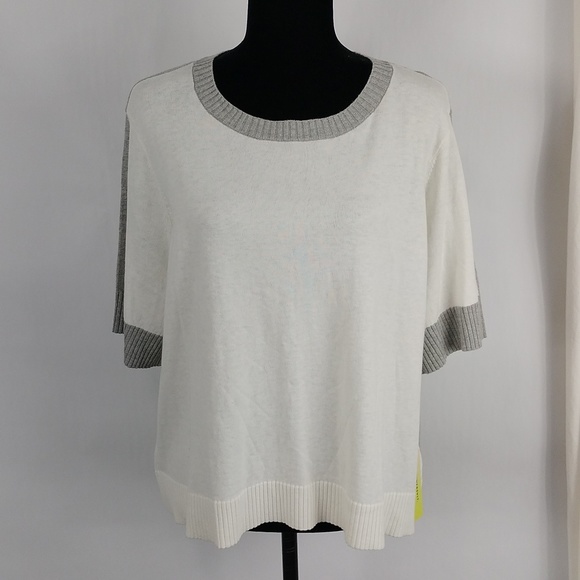 Summersalt The Colorblock Crew Short Sleeve Sweater - Picture 1 of 9